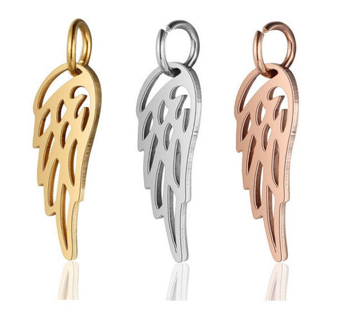 Gold Filled Wing Charms, Wing Charm, Wing Pendant, Sterling Silver Wing, Bird Wing Charm, Tiny Wing Charm, Silver
