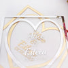 Custom Wedding Name Sign - Personalized Heart Wedding Sign - Mr and Mrs Sign - Freestanding Wedding Table Décor Centerpiece - Surname Sign