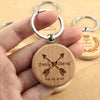 Custom Wedding Name Keychain, Wooden Keyring, Personalized Name Keychain, Wedding Favor, Durable Key Chain, Nametag Luggage Tag, Keyholder