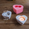 Candle Holder Mold - Round Heart Lotus Rock Hollow Soap Mould - Resin Mold - Epoxy Mold - Silicone Round Cylinder Mold - DIY Craft Supplies