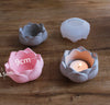 Candle Holder Mold - Round Heart Lotus Rock Hollow Soap Mould - Resin Mold - Epoxy Mold - Silicone Round Cylinder Mold - DIY Craft Supplies