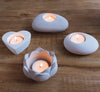 Candle Holder Mold - Round Heart Lotus Rock Hollow Soap Mould - Resin Mold - Epoxy Mold - Silicone Round Cylinder Mold - DIY Craft Supplies