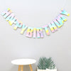 Happy Birthday Garland, Rainbow Party Decorations, Birthday Decorations Banner, Birthday Party Supplies Bunting Banner Eco, Reusable Kids