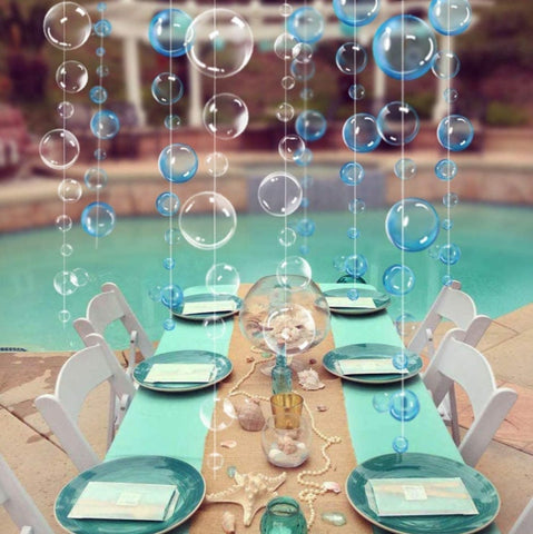 Bubble Garland - Mermaid Party Under The Sea Party Decorations Mermaid Party Decorations Mermaid Baby Shower Birthday Wall Hanging String