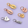 30 Custom Stainless Steel Charm, Gold Silver Personalized Charm, Logo Charm Beads, Laser Engraved Charm Beads For Jewelry Bracelets Making
