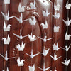 White Origami Crane Garland String - Wedding Decoration - Paper Crane - Geometric Nursery Children Home Decor