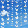 White Origami Crane Garland String - Wedding Decoration - Paper Crane - Geometric Nursery Children Home Decor