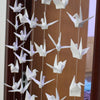 White Origami Crane Garland String - Wedding Decoration - Paper Crane - Geometric Nursery Children Home Decor