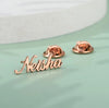 Custom Name Brooch, Gold Name Brooch, Rose Gold Brooch, Monogram Brooch, Personalized Name Jewelry, Groomsmen Gift, Birthday Gift For Her