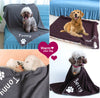 Custom Dog Blanket, Pet Blanket, Personalized Pet Blanket, Gray Paw Print Puppy Blanket, Personalized Dog Blanket, Puppy Cat Kiten Blanket