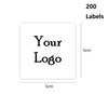 200 Pieces Custom Logo Square Sticker - Personalized Stickers - Small Business Packages - Square Labels - Wedding Stickers White Transparent