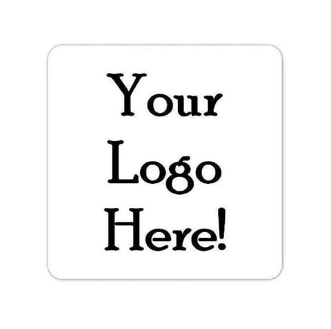 200 Pieces Custom Logo Square Sticker - Personalized Stickers - Small Business Packages - Square Labels - Wedding Stickers White Transparent