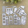House Metal Cutting Dies Set, Paper Craft Cutting Die, Embossing Stencil, Scrapbooking Dies, DIY Card Making, Various Houses Die Cuts