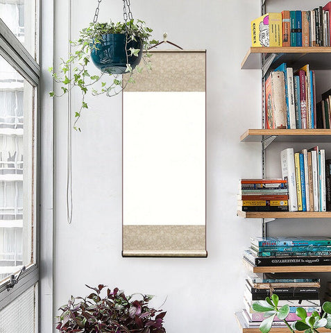 Blank Chinese Painting Scroll - DIY Calligraphy Wall Decoration Art Painting - Chinese Housewarming Gift Display Scroll Vertical Horizontal