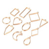 11 pcs Open Back Round Triangle Rectangle Resin Bezel Jewellery Pendant Frame Pendant Charm - Jewelry Making Craft Supplies