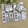 House Metal Cutting Dies Set, Paper Craft Cutting Die, Embossing Stencil, Scrapbooking Dies, DIY Card Making, Various Houses Die Cuts