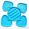 Heart Coaster Mold Set - Resin Silicone Mold - Round Heart Coaster Molds, Coaster Holder Molds for Resin Casting, Cups Mats, Home Decoration