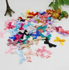 200 Pcs Mini Fabric Ribbon Bow Tie/Tiny Polyester Bows 35 mmx45 mm/Mix Hair Accessory Jewellery Making Wedding Favor Embellishment