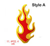 Flame Patch, Fire Patch, Iron On Patch, Embroidered Patch, Applique, Sew On Patch, for Jacket, Backpack, Edge Burn Out, Camp Fire