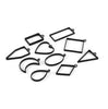 11 pcs Open Back Round Triangle Rectangle Resin Bezel Jewellery Pendant Frame Pendant Charm - Jewelry Making Craft Supplies