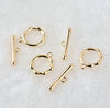 2 Pcs Gold Filled Toggle Clasp Silver Clasp for Bracelet Necklace Jewelry Making Supply - Wholesale Toggle Clasps Bracelet Chain Making