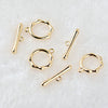 2 Pcs Gold Filled Toggle Clasp Silver Clasp for Bracelet Necklace Jewelry Making Supply - Wholesale Toggle Clasps Bracelet Chain Making