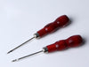 Wooden Handle Sewing Awl Hand Stitching For DIY Leather Bracelet Jewelry Making Repair Tool Punch Sewing Needle Hook Tool - Punch Embroidery