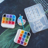 Paint Palette Tray Silicone Resin Mold Pigment Dish Mold Paint Box Mold Painting Material Brush Mold Decoration Mold Epoxy Resin Art Mold