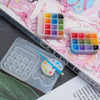 Paint Palette Tray Silicone Resin Mold Pigment Dish Mold Paint Box Mold Painting Material Brush Mold Decoration Mold Epoxy Resin Art Mold