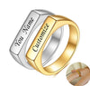 Custom Ring - Personalized Ring - Customized Bar Name Ring for Women - Gift for Girlfriend Wife Mom Birthday Anniversary Her Stackable