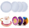 Round Coaster Mold - Resin Silicone Mold - Round Heart Coaster Molds, Coaster Holder Molds for Resin Casting, Cups Mats, Home Decoration