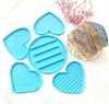 Heart Coaster Mold Set - Resin Silicone Mold - Round Heart Coaster Molds, Coaster Holder Molds for Resin Casting, Cups Mats, Home Decoration
