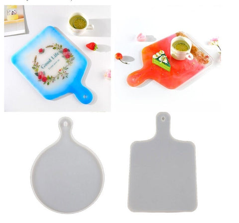 Silicone Tray Mold Resin Molds, Round Square Fruit Tray Mold, Large Platter Coaster Severing Tray Mold Big, Rolling Epoxy Resin Mould