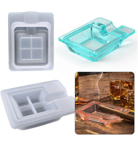 Cigarette Ashtray Resin Mold, Cigar Ashtray Silicone Molds, Portable Crystal Ashtray Resin Molds, Resin Art, Epoxy Resin Crafts Supplies