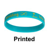 100 Pcs Custom Wristbands - Personalized Text Printing Rubber Silicone Bracelet Events Motivation Gifts Cancer Support Fundraisers Awareness