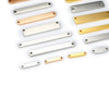 30 Pcs Custom Connector Charms, ,Personalized Stainless Steel Silver Rectangle Connector Charm, Laser Engraved, DIY Centerpiece Bar Jewelry
