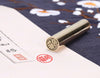 Custom Round Japanese Hanko Chop - Gold Japanese Name Stamp - Chinese Name Stamp - Chinese Name Seal - Personalized Wood Japanese Stationery