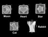 Cat Mold Moon Star Heart Rabbit Silicone Fondant Molds Cat Decorating Baking Tools Candle Soap Resin Clay Chocolate Candy Cupcake Mold Mould