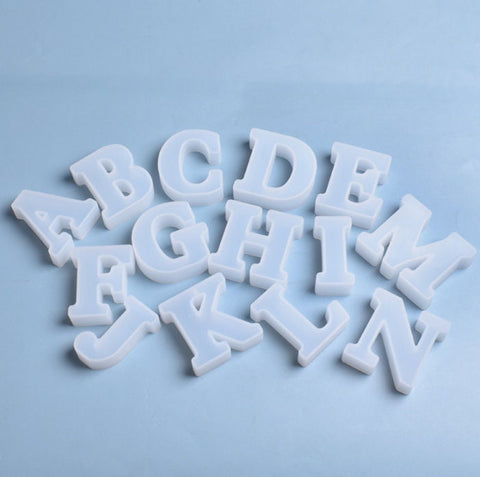 Alphabet Silicone Mold - Initial Mold For Key Chains, Bangles, Bracelets, House Numbers Mold, Diy Resin, Crafts, Casting Epoxy Resin Mold