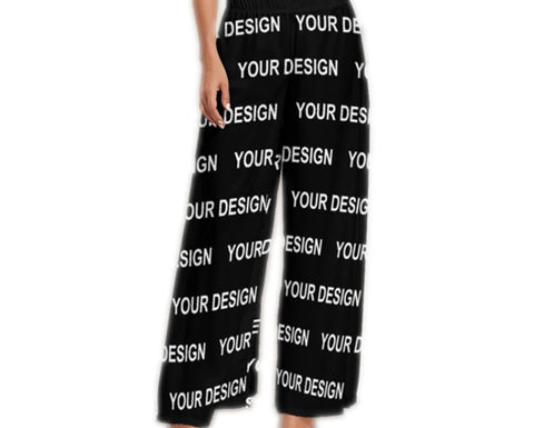 Custom Pants, Custom Trousers, Personalized Pajamas, High Waist Wide Leg, Unisex, Gift for Him Her Wife Girlfriend, Funny Gift for Women
