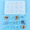 Constellation Mold - Zodiac Symbols Mold - Zodiac Signs Pendant Resin Mold - Resin Molds UV Resin Epoxy Silicone Mold for Resin