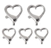 Heart Shaped Lobster Claw Clasps Gold Silver - Jewelry Making Craft Supplies DIY