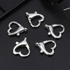 Heart Shaped Lobster Claw Clasps Gold Silver - Jewelry Making Craft Supplies DIY
