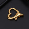Heart Shaped Lobster Claw Clasps Gold Silver - Jewelry Making Craft Supplies DIY