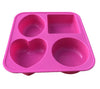 Soap Mold - Round Oval Square Heart Silicone Soap Mold - Plaster Mold Ice Mold Silicone Mold Chocolate Mold - Polymer Clay Resin Moulds