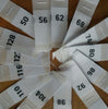50 White Clothing Size Labels - Number Woven Size Tag - T-Shirt Size Tabs - Folded Labels - 50 56 62 68 74 80 86 92 98 104 110 116 122 128