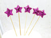Star Cake Topper - Cake Decorations -Baby Shower Kids Birthday Party Cake - Cupcake - Wedding Decor, Gold, Silver, Pink, Blue, Purple
