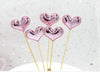 Heart Cake Topper - Cake Decorations - Baby Shower Kids Birthday Party Cake - Cupcake - Wedding Decor, Gold, Silver, Pink, Blue, Purple