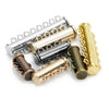 Tube Clasps, Multi Strand Slide Bar Clasp, Bright & Antiqued Cuff Hooks, , Gold, Silver, Copper, Brass, Black Plated Brass, Detangler Clasp