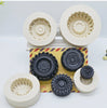 4 Tire Wheel Mold, Cake Decorations, Cup Caker Toppers, Candy, Chocolate Tires, Truck Tire Mold, Truck Tyre Shape Silicone Mold Sugarcraft